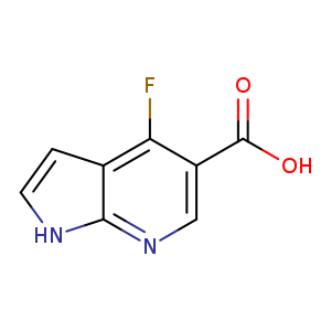OC(=O)c1cnc2c(c1F)cc[nH]2