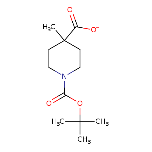 O=C(N1CCC(CC1)(C)C(=O)[O-])OC(C)(C)C