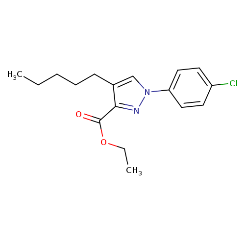 CCCCCc1cn(nc1C(=O)OCC)c1ccc(cc1)Cl