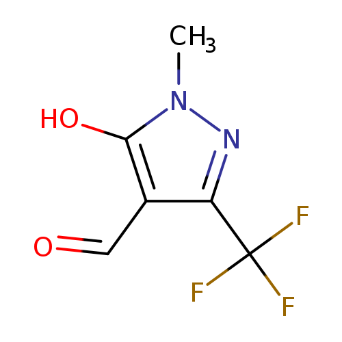 O=Cc1c(O)n(nc1C(F)(F)F)C