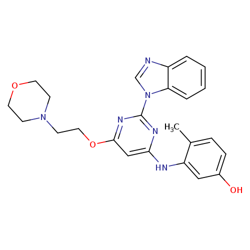 Oc1ccc(c(c1)Nc1cc(OCCN2CCOCC2)nc(n1)n1cnc2c1cccc2)C
