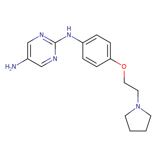 Nc1cnc(nc1)Nc1ccc(cc1)OCCN1CCCC1