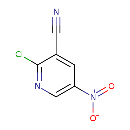 N#Cc1cc(cnc1Cl)[N+](=O)[O-]