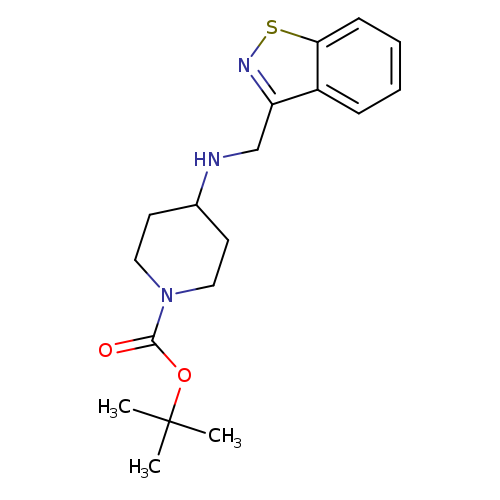 O=C(N1CCC(CC1)NCc1nsc2c1cccc2)OC(C)(C)C