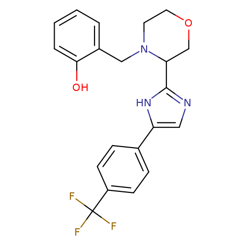 Oc1ccccc1CN1CCOCC1c1ncc([nH]1)c1ccc(cc1)C(F)(F)F