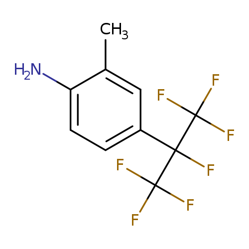 Nc1ccc(cc1C)C(C(F)(F)F)(C(F)(F)F)F