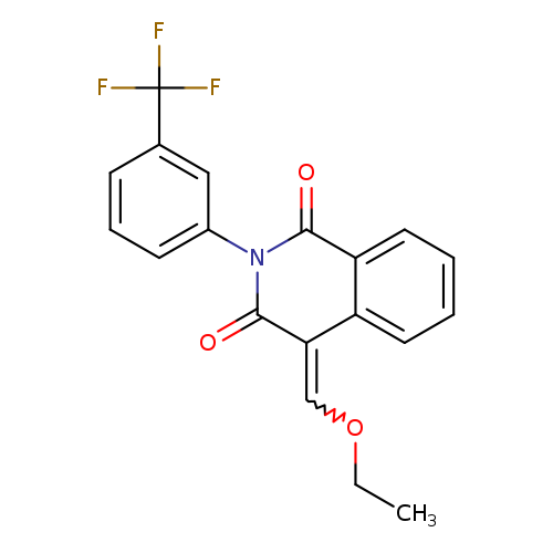 CCOC=C1C(=O)N(c2cccc(c2)C(F)(F)F)C(=O)c2c1cccc2