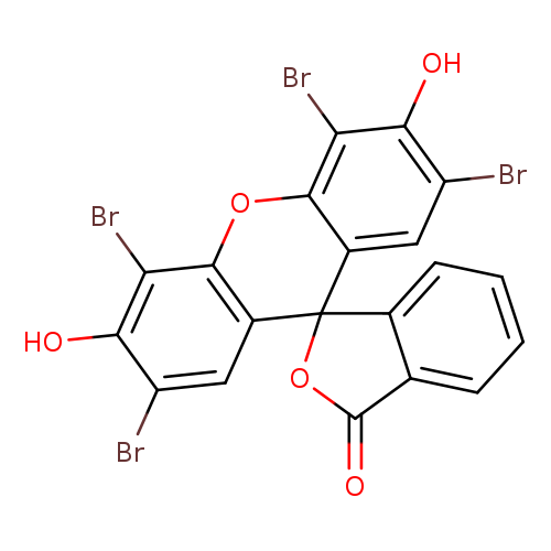 O=C1OC2(c3c1cccc3)c1cc(Br)c(c(c1Oc1c2cc(Br)c(c1Br)O)Br)O