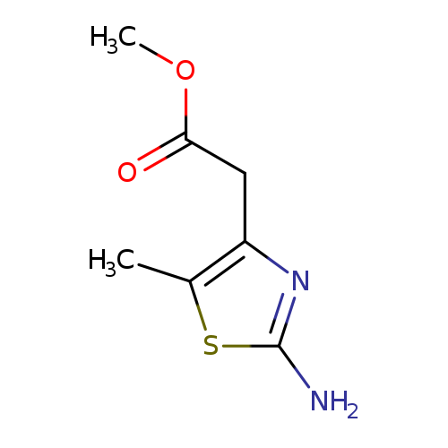 Cc1sc(nc1CC(=O)OC)N