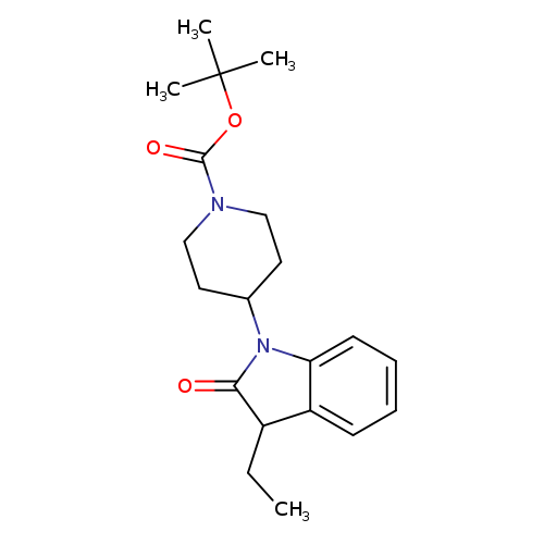 CCC1C(=O)N(c2c1cccc2)C1CCN(CC1)C(=O)OC(C)(C)C