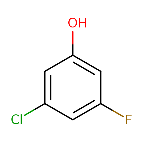 Oc1cc(F)cc(c1)Cl