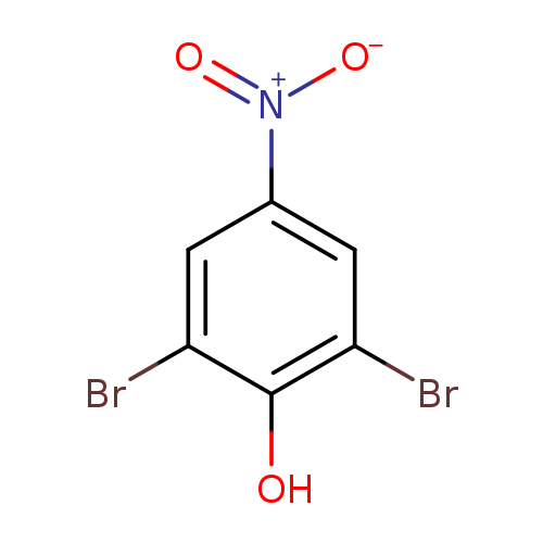 [O-][N+](=O)c1cc(Br)c(c(c1)Br)O