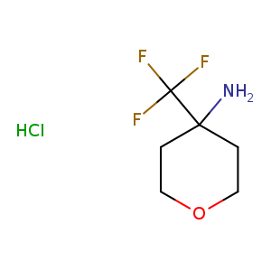 FC(C1(N)CCOCC1)(F)F.Cl