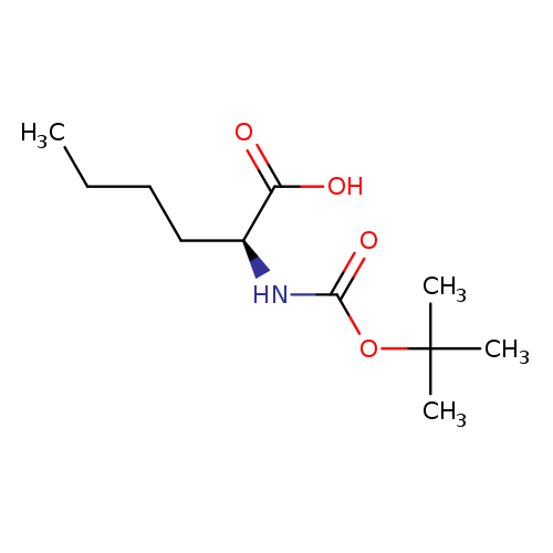 CCCC[C@@H](C(=O)O)NC(=O)OC(C)(C)C	C11H21NO4