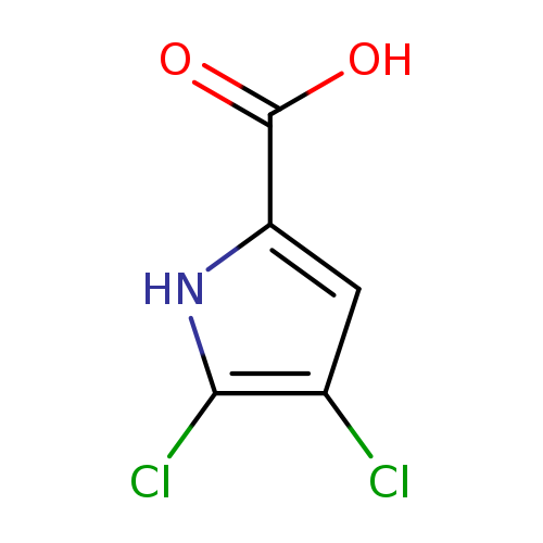 Clc1[nH]c(cc1Cl)C(=O)O