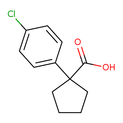 OC(=O)C1(CCCC1)c1ccc(cc1)Cl