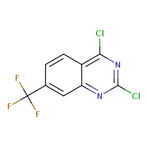 Clc1nc(Cl)c2c(n1)cc(cc2)C(F)(F)F