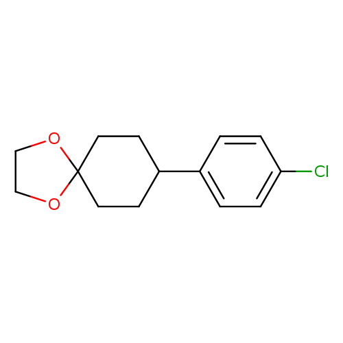 Clc1ccc(cc1)C1CCC2(CC1)OCCO2