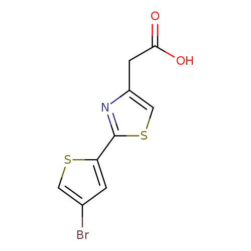 OC(=O)Cc1csc(n1)c1scc(c1)Br