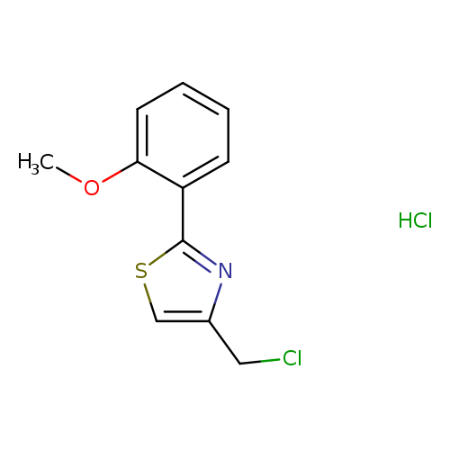 COc1ccccc1c1scc(n1)CCl.Cl