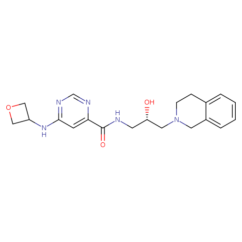 O[C@H](CN1CCc2c(C1)cccc2)CNC(=O)c1ncnc(c1)NC1COC1