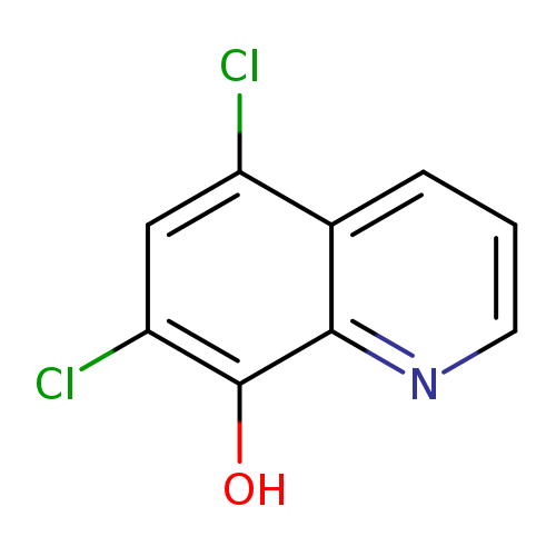 Clc1cc(Cl)c2c(c1O)nccc2