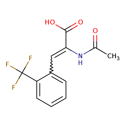 CC(=O)NC(=Cc1ccccc1C(F)(F)F)C(=O)O
