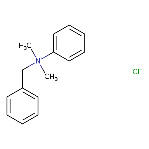 C[N+](c1ccccc1)(Cc1ccccc1)C.[Cl-]