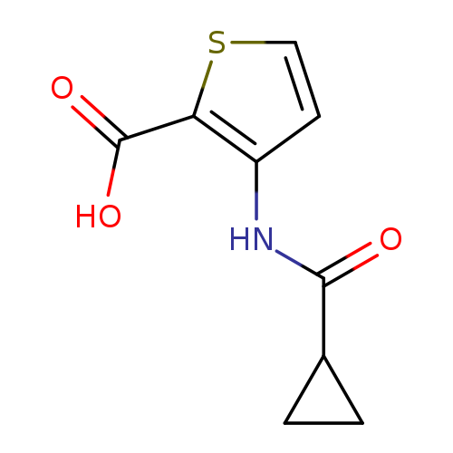 O=C(C1CC1)Nc1ccsc1C(=O)O