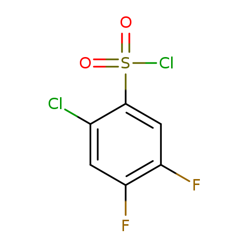 Fc1cc(Cl)c(cc1F)S(=O)(=O)Cl