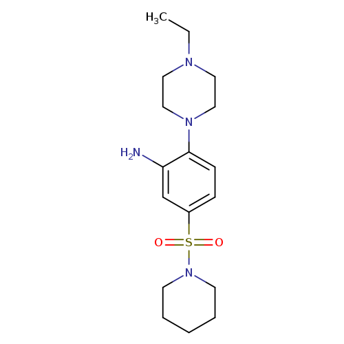 CCN1CCN(CC1)c1ccc(cc1N)S(=O)(=O)N1CCCCC1