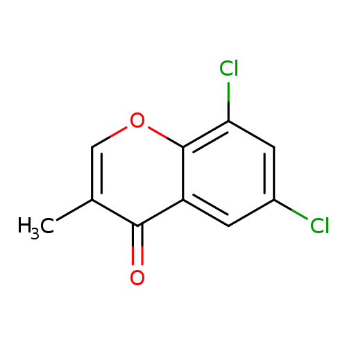 Clc1cc(Cl)c2c(c1)c(=O)c(co2)C