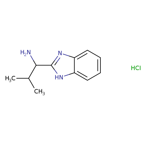 NC(c1nc2c([nH]1)cccc2)C(C)C.Cl