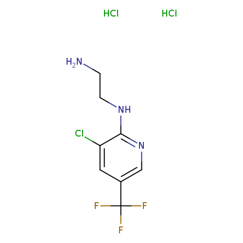 NCCNc1ncc(cc1Cl)C(F)(F)F.Cl.Cl