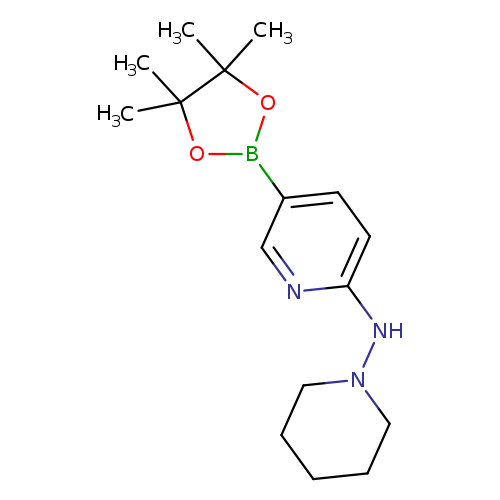 CC1(C)OB(OC1(C)C)c1ccc(nc1)NN1CCCCC1