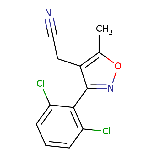 N#CCc1c(C)onc1c1c(Cl)cccc1Cl
