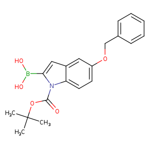 OB(c1cc2c(n1C(=O)OC(C)(C)C)ccc(c2)OCc1ccccc1)O