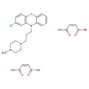 CN1CCN(CC1)CCCN1c2ccccc2Sc2c1cc(Cl)cc2.OC(=O)/C=C\C(=O)O.OC(=O)/C=C\C(=O)O