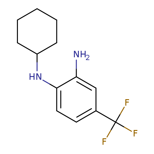 Nc1cc(ccc1NC1CCCCC1)C(F)(F)F