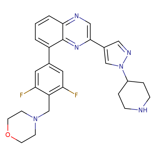 Fc1cc(cc(c1CN1CCOCC1)F)c1cccc2c1nc(cn2)c1cnn(c1)C1CCNCC1