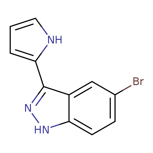 Brc1ccc2c(c1)c(n[nH]2)c1ccc[nH]1