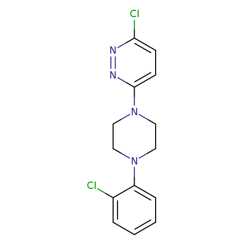 Clc1ccc(nn1)N1CCN(CC1)c1ccccc1Cl