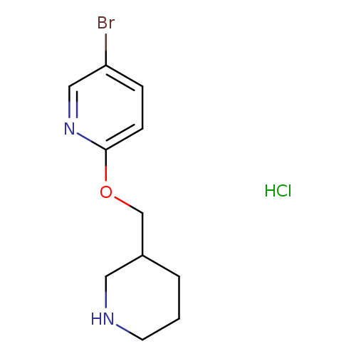 Brc1ccc(nc1)OCC1CCCNC1.Cl