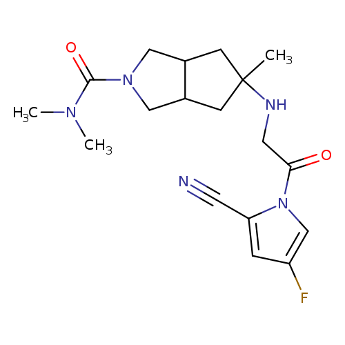 CN(C(=O)N1CC2C(C1)CC(C2)(C)NCC(=O)n1cc(cc1C#N)F)C