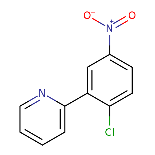 Clc1ccc(cc1c1ccccn1)[N+](=O)[O-]