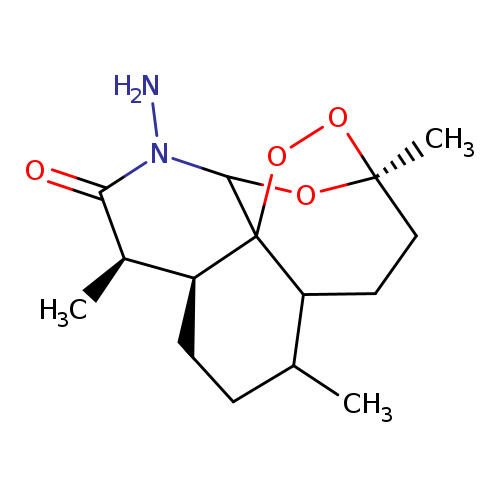 O=C1N(N)C2O[C@]3(C)CCC4C2([C@H]([C@H]1C)CCC4C)OO3
