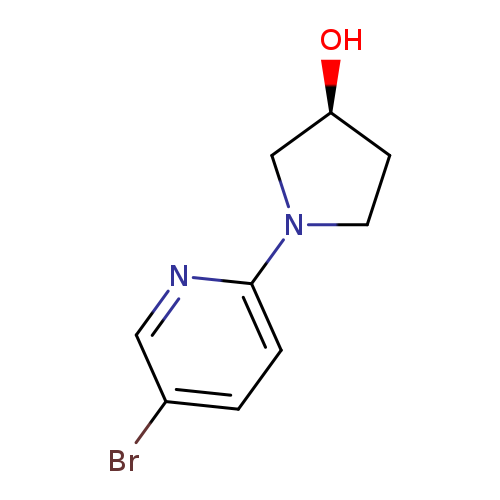 O[C@H]1CCN(C1)c1ccc(cn1)Br