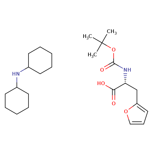 C1CCC(CC1)NC1CCCCC1.O=C(OC(C)(C)C)N[C@@H](C(=O)O)Cc1ccco1