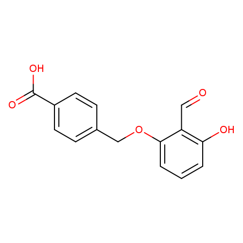 O=Cc1c(cccc1O)OCc1ccc(cc1)C(=O)O