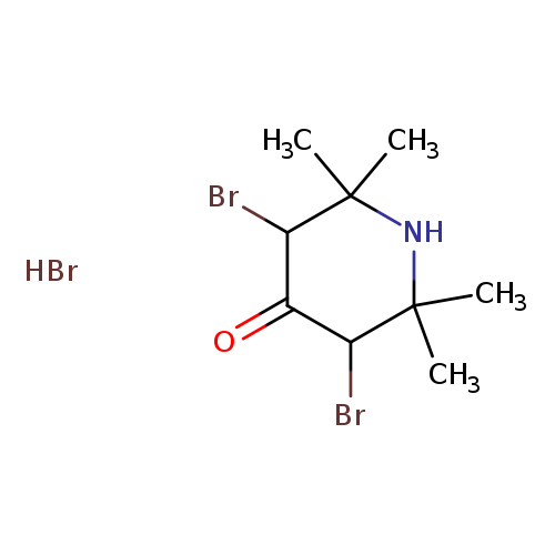 BrC1C(=O)C(Br)C(NC1(C)C)(C)C.Br